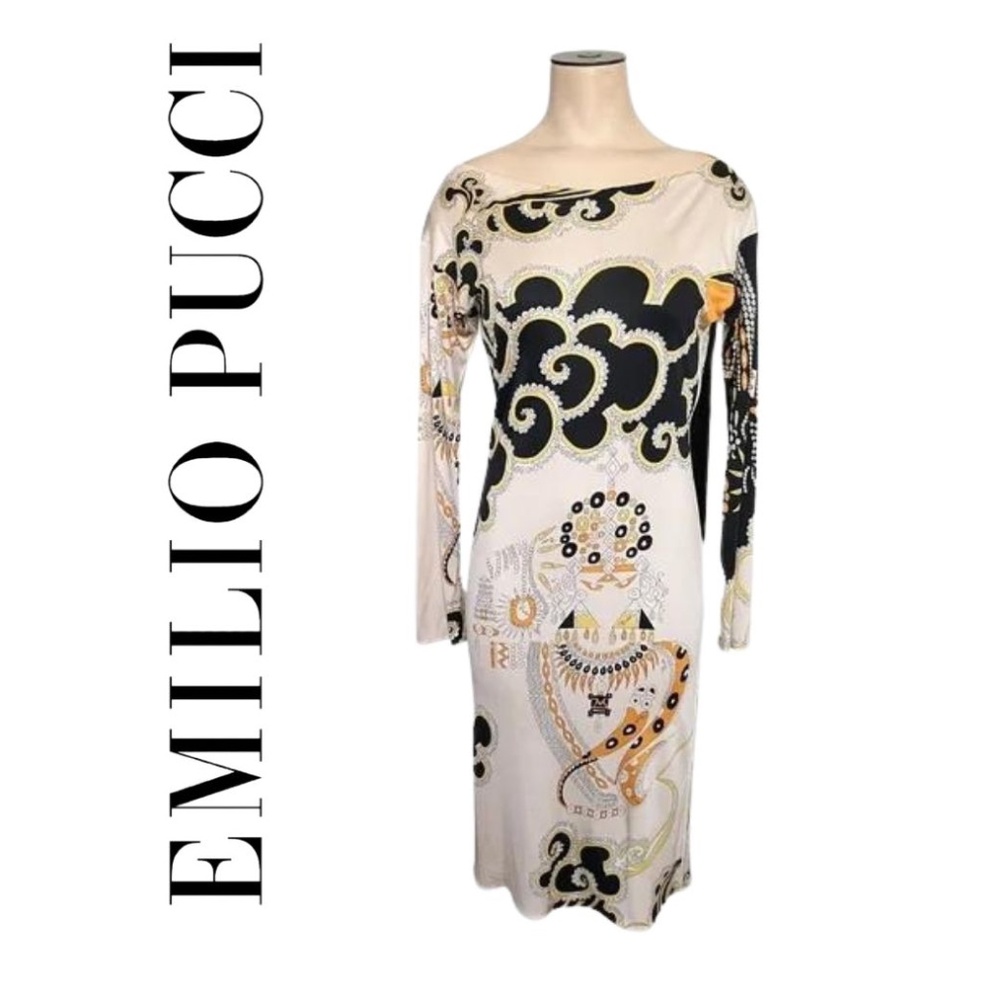 EUC Emilio Pucci Print Silk Dress // Size 2